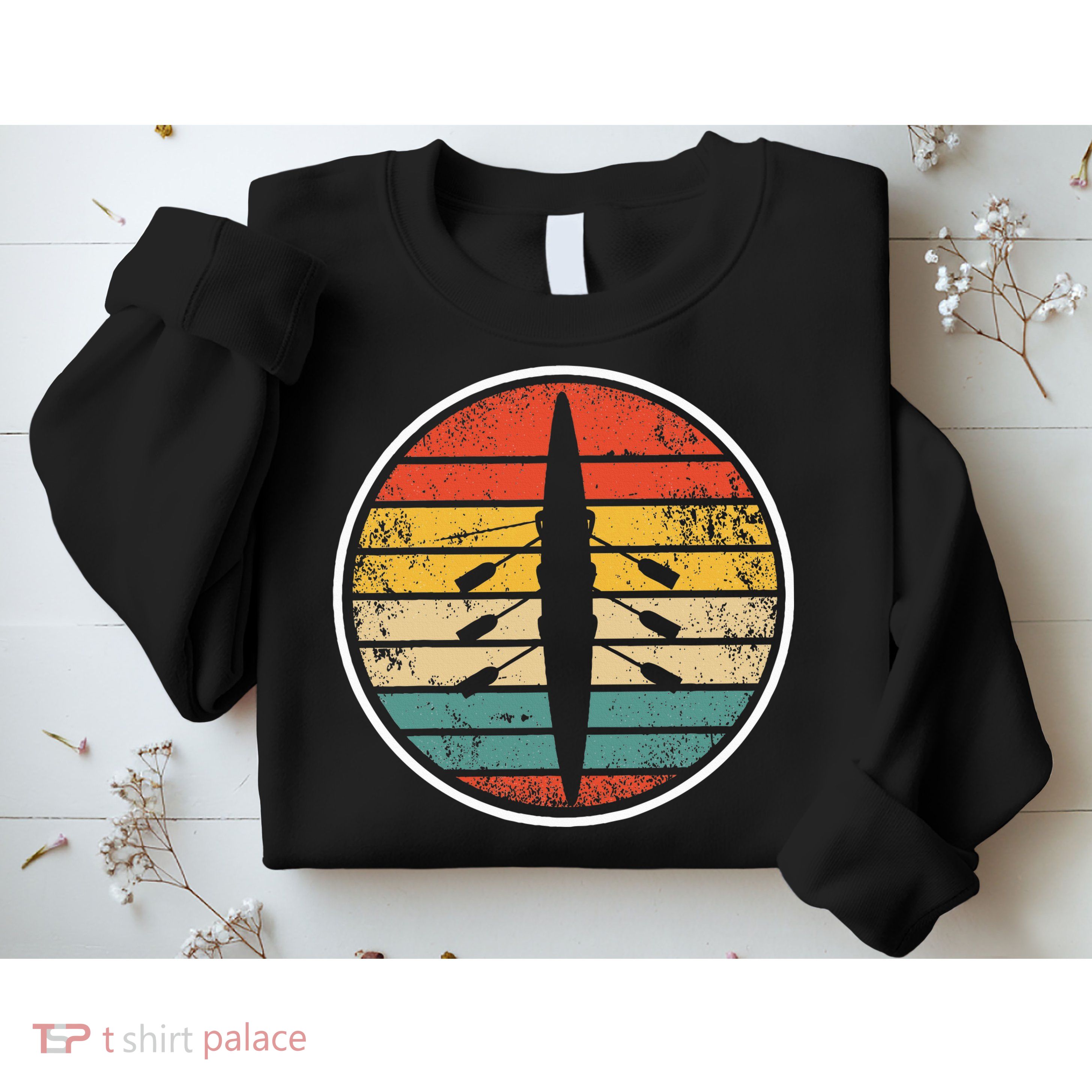 Retro Rowing Crew Boat Vintage Rower Row Team Sweatshirt