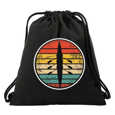 Retro Rowing Crew Boat Vintage Rower Row Team Drawstring Bag