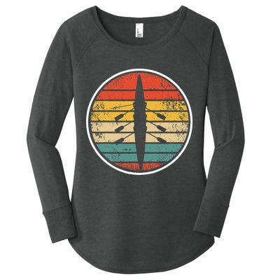 Retro Rowing Crew Boat Vintage Rower Row Team Women's Perfect Tri Tunic Long Sleeve Shirt