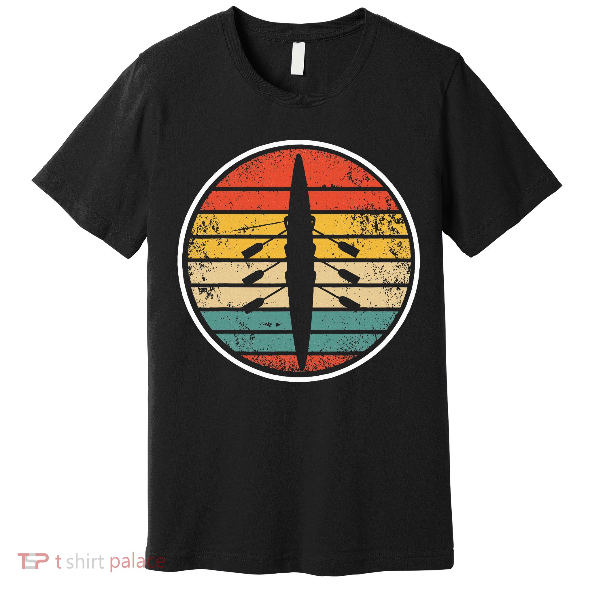 Retro Rowing Crew Boat Vintage Rower Row Team Premium T-Shirt