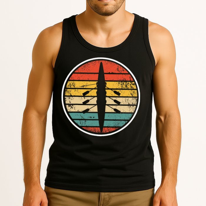 Retro Rowing Crew Boat Vintage Rower Row Team Tank Top