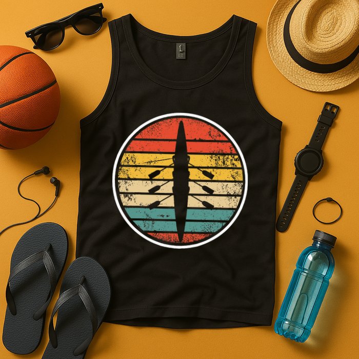 Retro Rowing Crew Boat Vintage Rower Row Team Tank Top