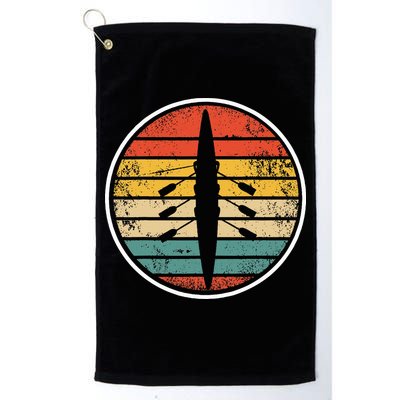 Retro Rowing Crew Boat Vintage Rower Row Team Golf Towel