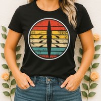 Retro Rowing Crew Boat Vintage Rower Row Team Womens T-Shirt