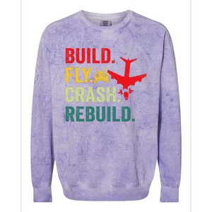 Radio Remote Control Flying Airplane Aircraft Rc Plane Pilot Colorblast Crewneck Sweatshirt