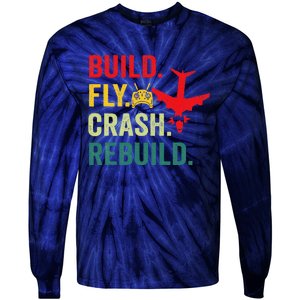 Radio Remote Control Flying Airplane Aircraft Rc Plane Pilot Tie-Dye Long Sleeve Shirt