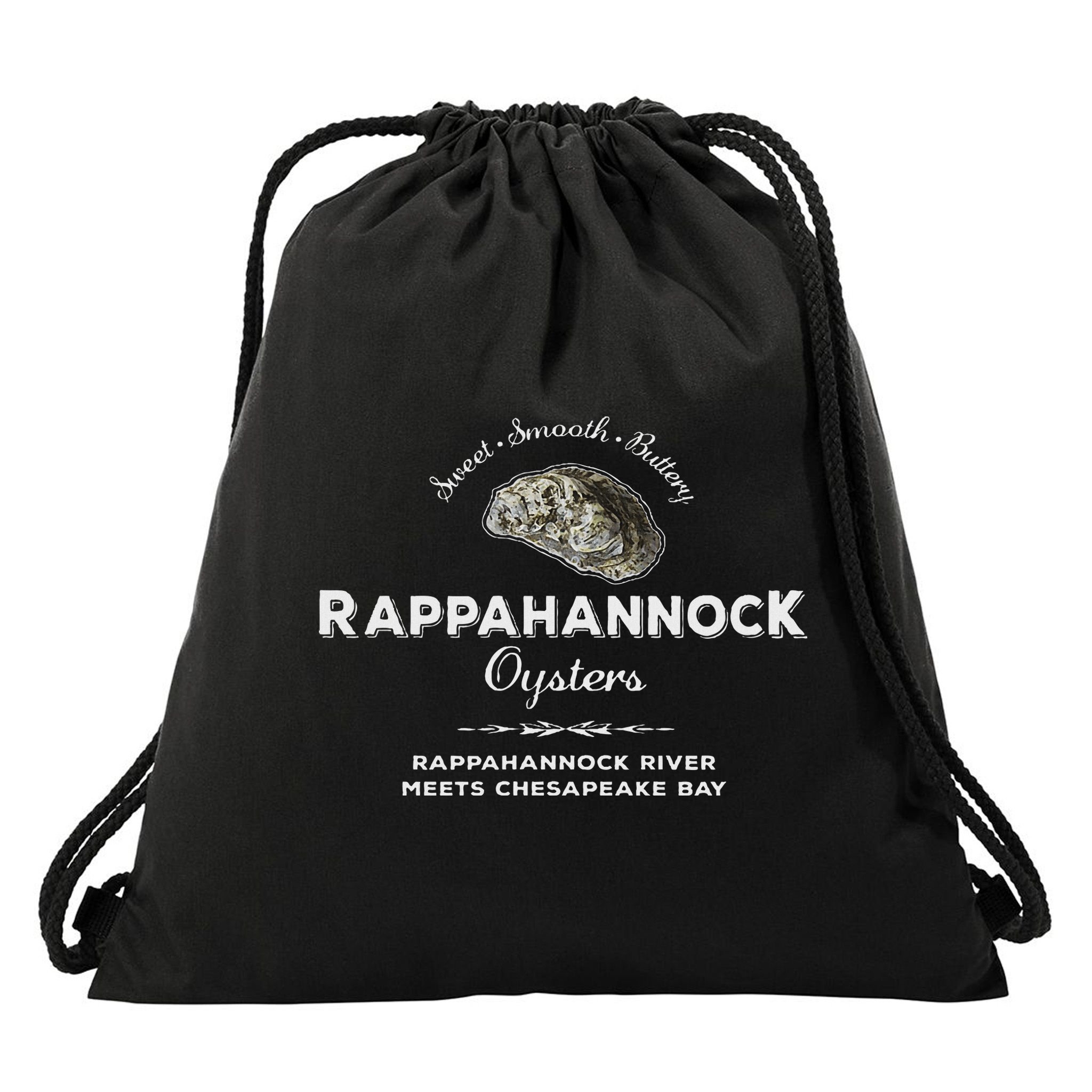 Rappahannock River Chesapeake Bay Seafood East Coast Oysters Drawstring Bag
