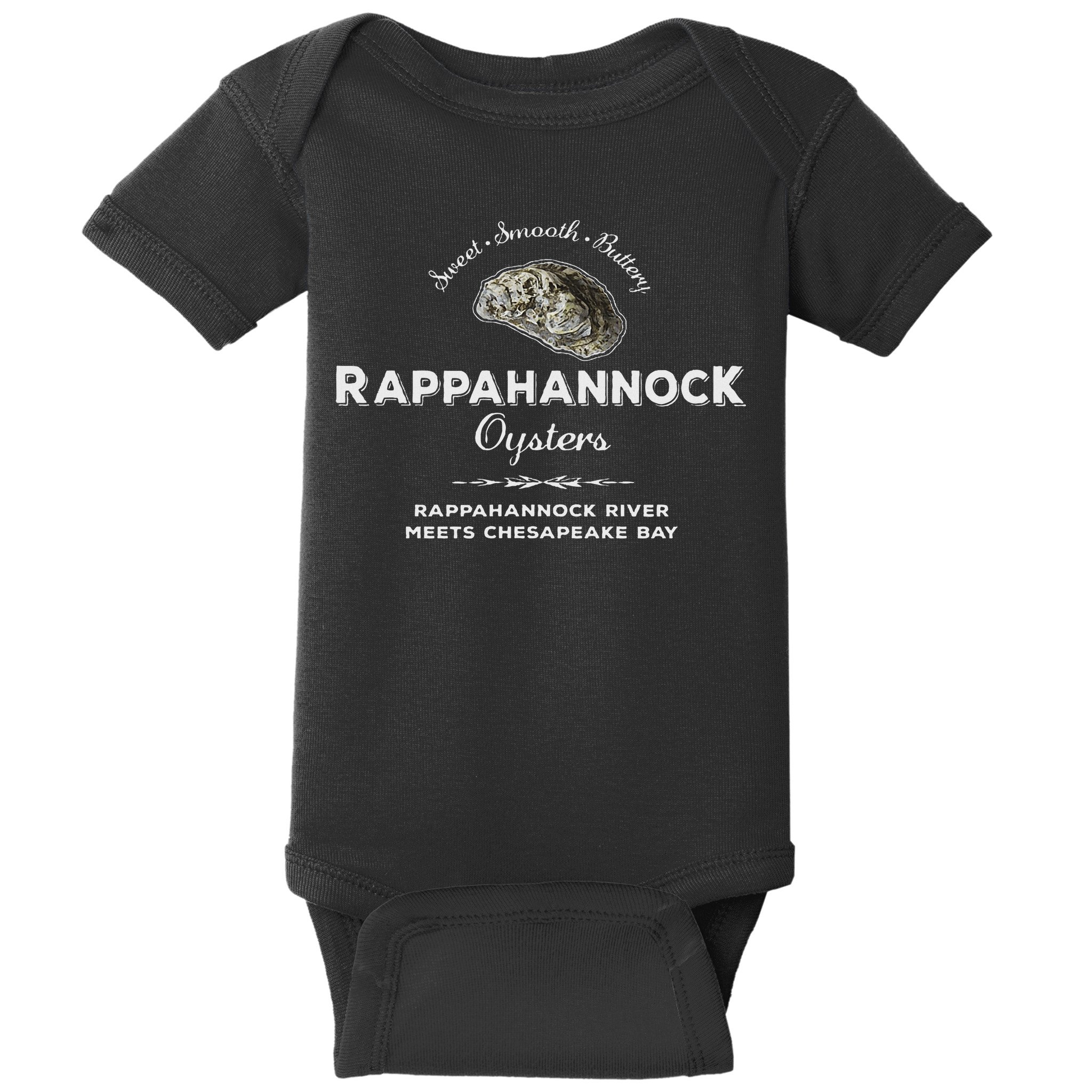 Rappahannock River Chesapeake Bay Seafood East Coast Oysters Baby Bodysuit
