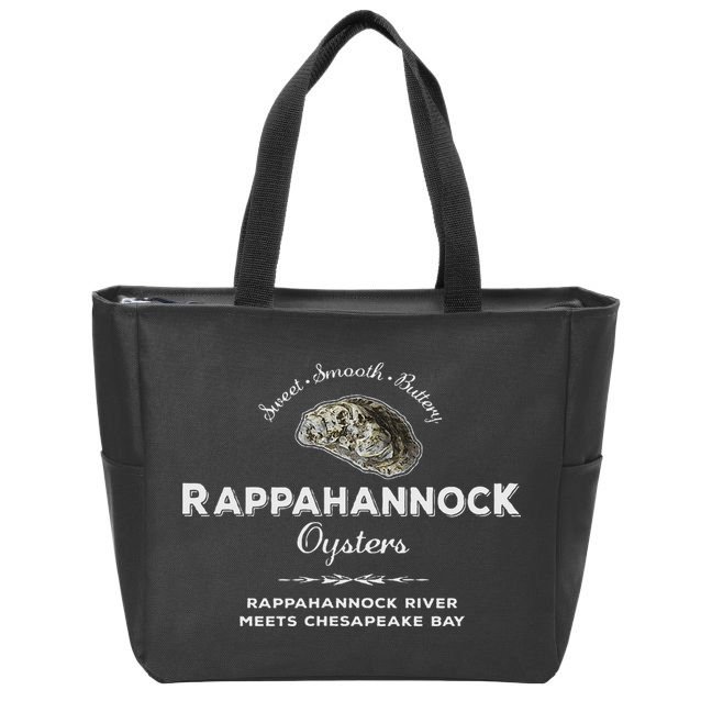 Rappahannock River Chesapeake Bay Seafood East Coast Oysters Zip Tote Bag