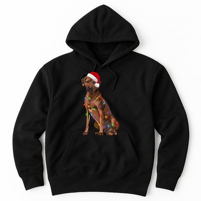 Rhodesian Ridgeback Christmas Lights Xmas Dog Lover Hoodie