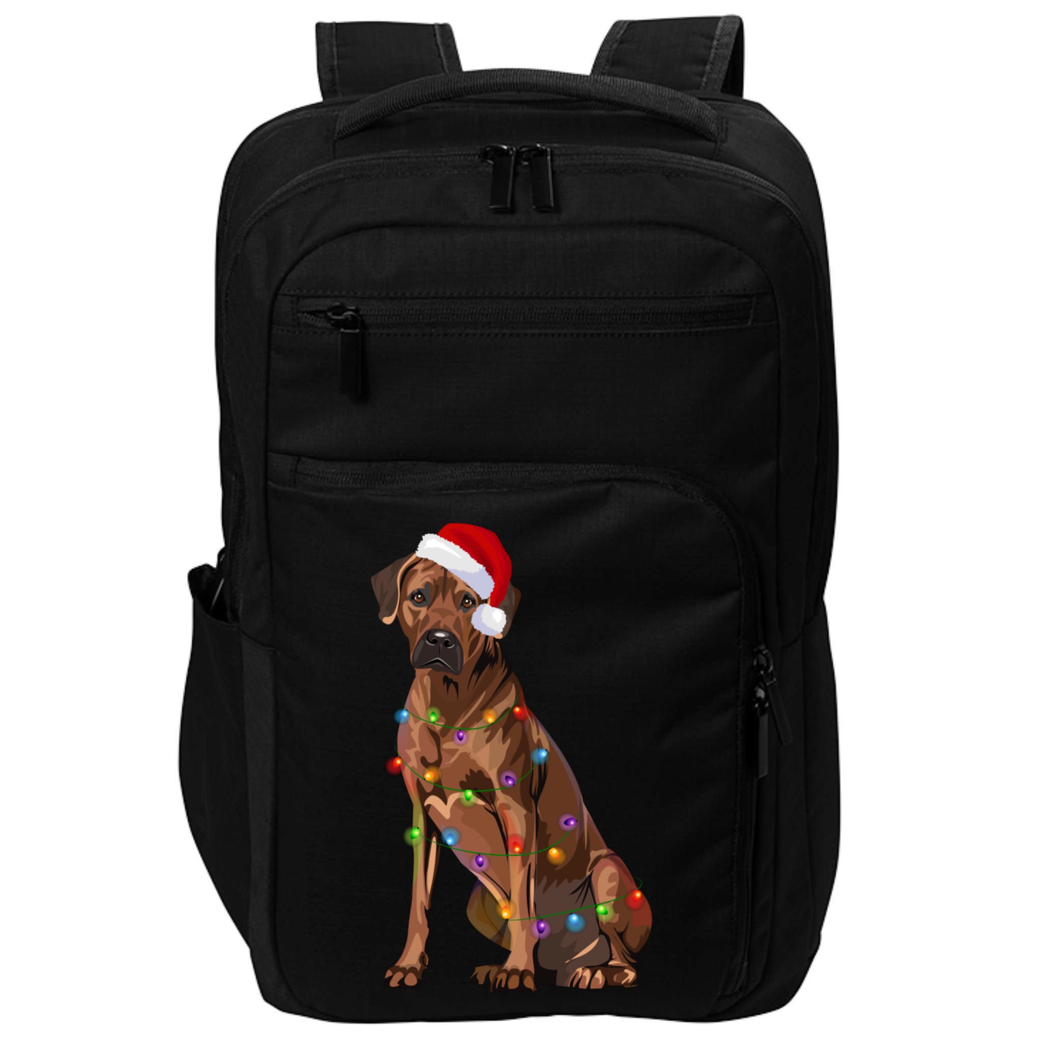 Rhodesian Ridgeback Christmas Lights Xmas Dog Lover Impact Tech Backpack
