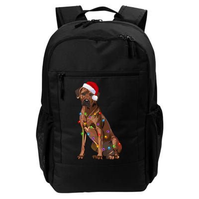 Rhodesian Ridgeback Christmas Lights Xmas Dog Lover Backpack