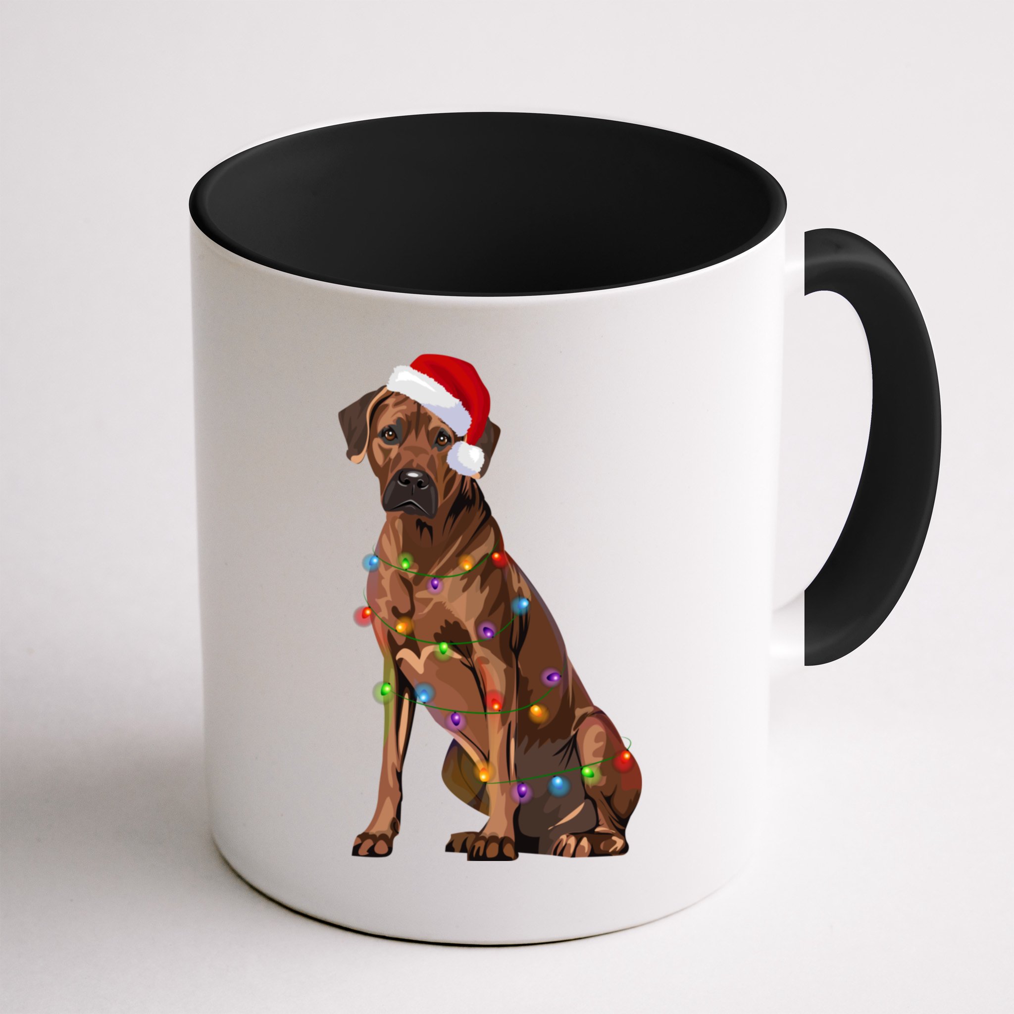 Rhodesian Ridgeback Christmas Lights Xmas Dog Lover Mug