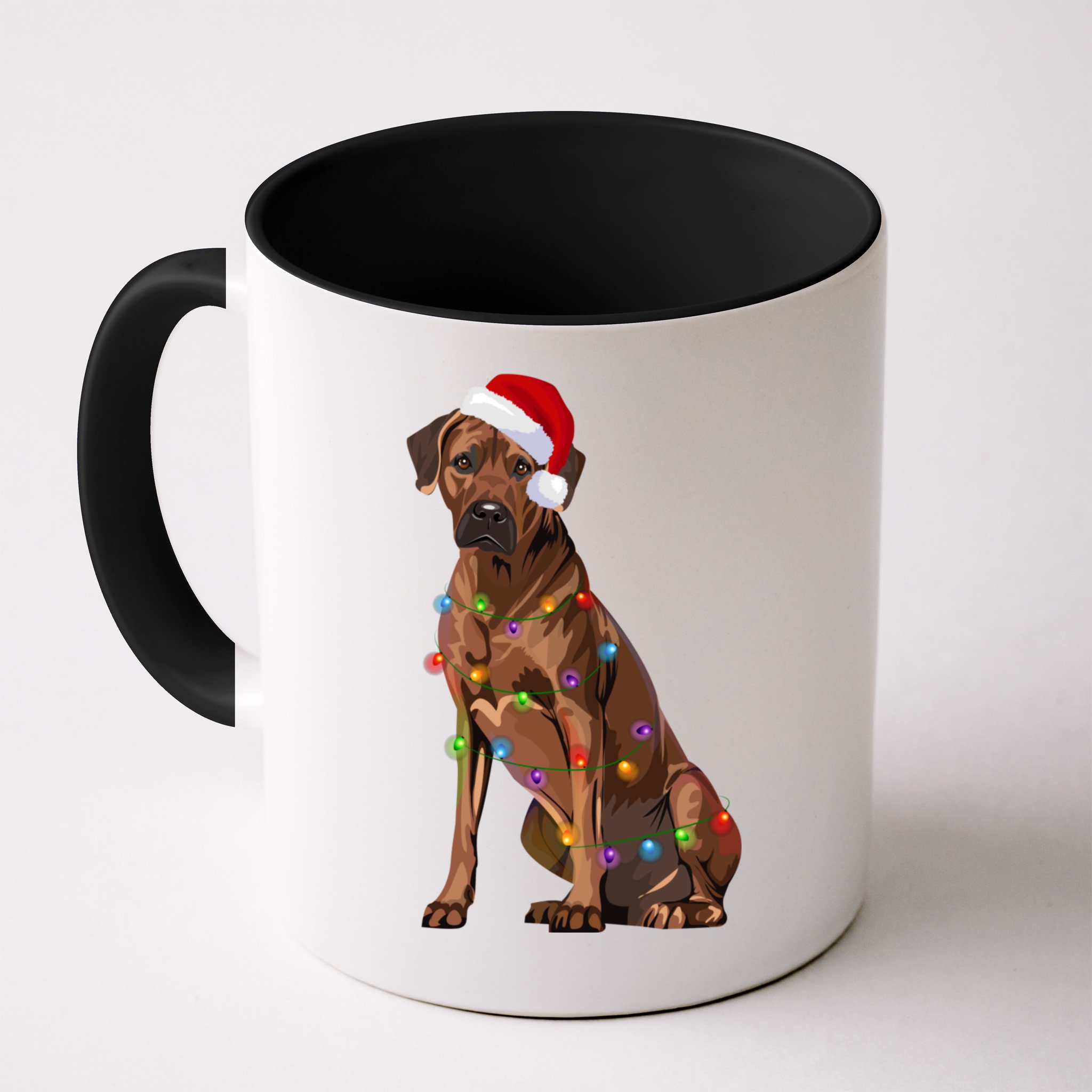 Rhodesian Ridgeback Christmas Lights Xmas Dog Lover Mug