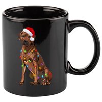 Rhodesian Ridgeback Christmas Lights Xmas Dog Lover 11oz C Handle Ceramic Mug
