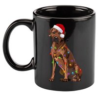 Rhodesian Ridgeback Christmas Lights Xmas Dog Lover 11oz C Handle Ceramic Mug
