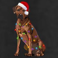 Rhodesian Ridgeback Christmas Lights Xmas Dog Lover 11oz C Handle Ceramic Mug
