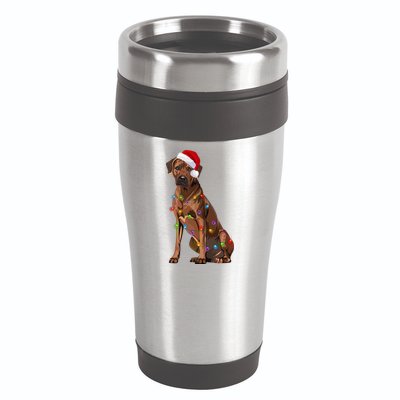 Rhodesian Ridgeback Christmas Lights Xmas Dog Lover 16oz Travel Tumbler