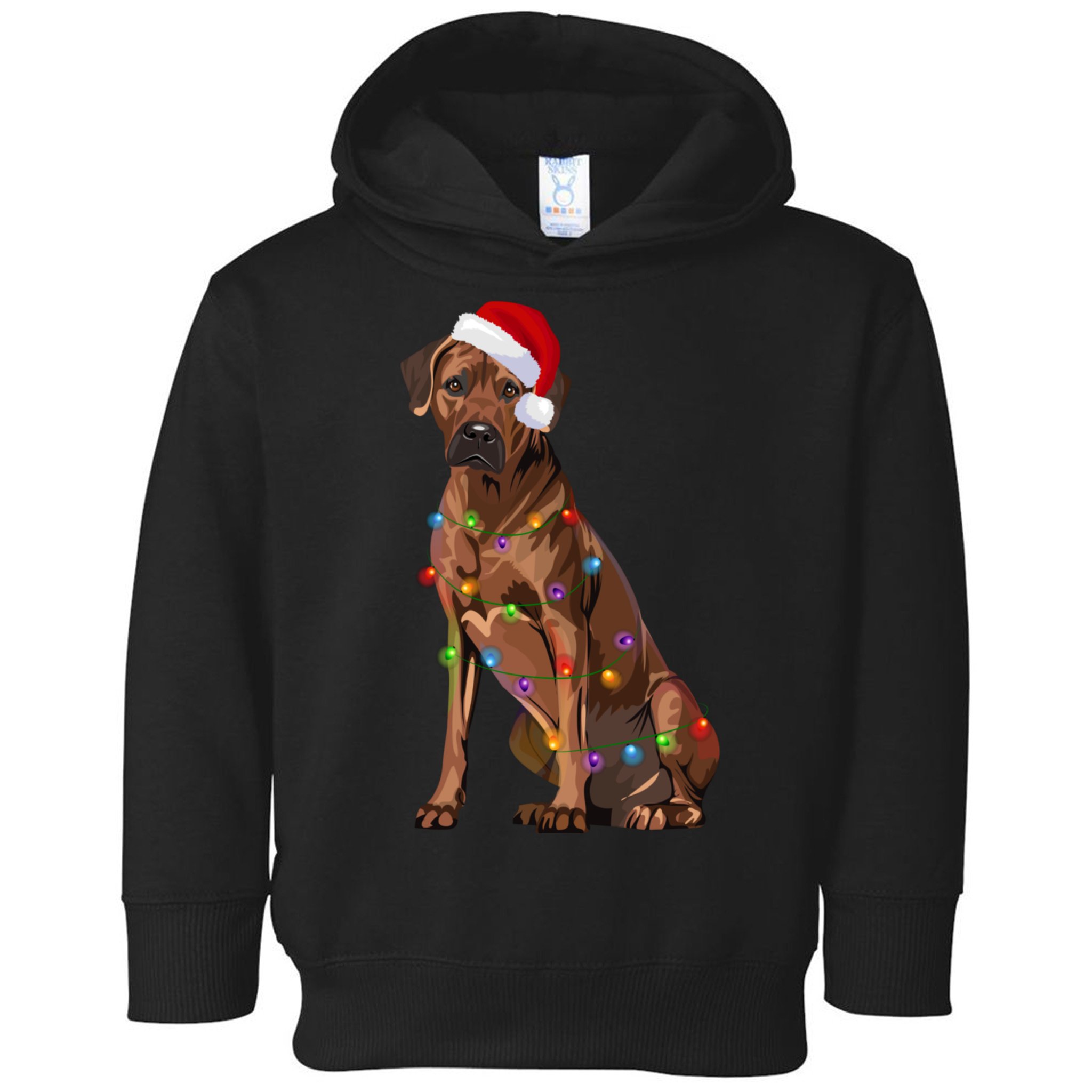 Rhodesian Ridgeback Christmas Lights Xmas Dog Lover Toddler Hoodie
