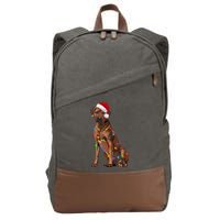 Rhodesian Ridgeback Christmas Lights Xmas Dog Lover Cotton Canvas Backpack