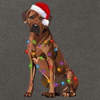 Rhodesian Ridgeback Christmas Lights Xmas Dog Lover Cotton Canvas Backpack