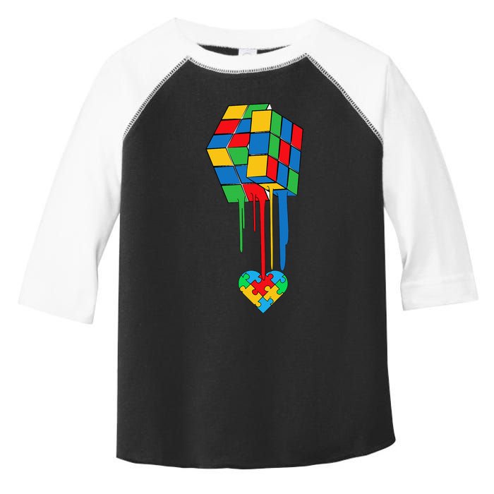 Rubiks Rubick's Cube Heart Puzzle Cool Autism Awareness Gift Toddler Fine Jersey T-Shirt