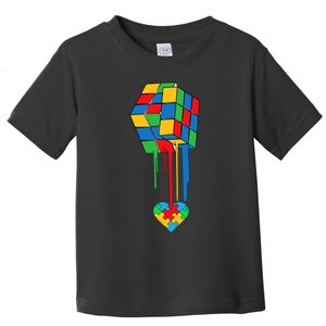 Rubiks Rubick's Cube Heart Puzzle Cool Autism Awareness Gift Toddler T-Shirt