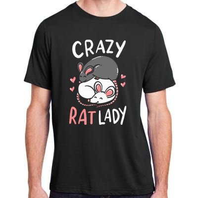 Rat Rats Crazy Rat Lady Love Cute Funny Pet Gift Adult ChromaSoft Performance T-Shirt