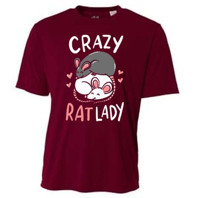 Rat Rats Crazy Rat Lady Love Cute Funny Pet Gift Cooling Performance Crew T-Shirt