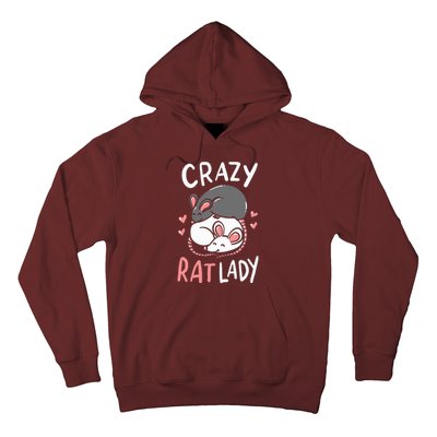 Rat Rats Crazy Rat Lady Love Cute Funny Pet Gift Hoodie