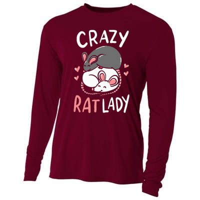 Rat Rats Crazy Rat Lady Love Cute Funny Pet Gift Cooling Performance Long Sleeve Crew