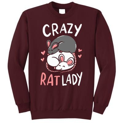 Rat Rats Crazy Rat Lady Love Cute Funny Pet Gift Tall Sweatshirt