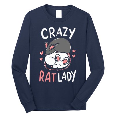 Rat Rats Crazy Rat Lady Love Cute Funny Pet Gift Long Sleeve Shirt