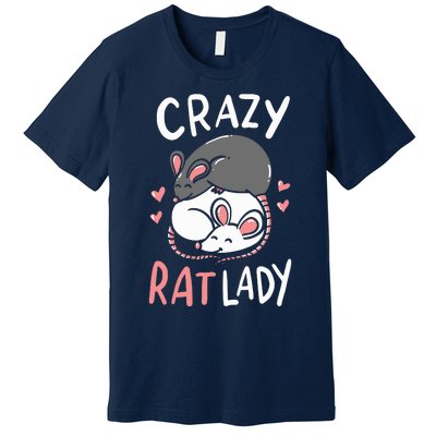 Rat Rats Crazy Rat Lady Love Cute Funny Pet Gift Premium T-Shirt