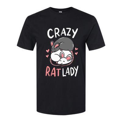 Rat Rats Crazy Rat Lady Love Cute Funny Pet Gift Softstyle® CVC T-Shirt