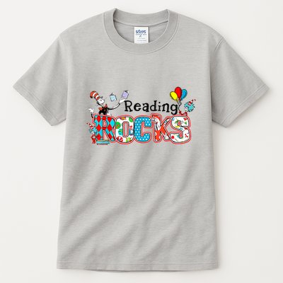 Reading Rocks Cat In Hat Tall T-Shirt