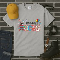 Reading Rocks Cat In Hat Tall T-Shirt
