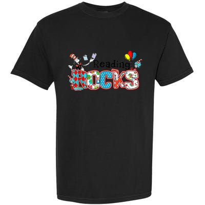 Reading Rocks Cat In Hat Garment-Dyed Heavyweight T-Shirt