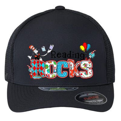 Reading Rocks Cat In Hat Flexfit Unipanel Trucker Cap