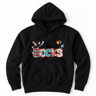 Reading Rocks Cat In Hat Hoodie
