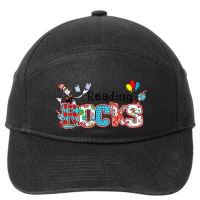 Reading Rocks Cat In Hat 7-Panel Snapback Hat