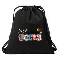 Reading Rocks Cat In Hat Drawstring Bag