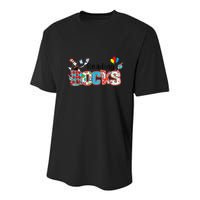 Reading Rocks Cat In Hat Youth Performance Sprint T-Shirt