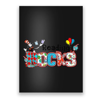 Reading Rocks Cat In Hat Poster
