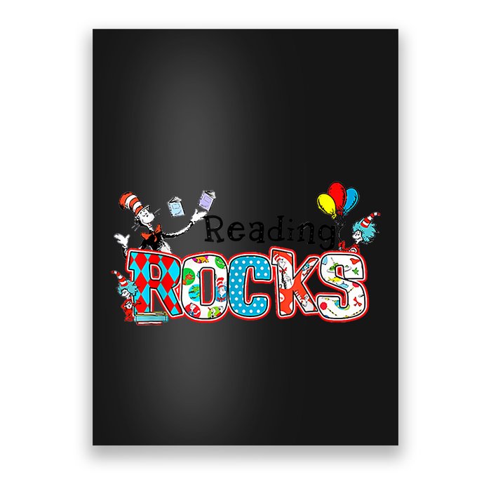 Reading Rocks Cat In Hat Poster