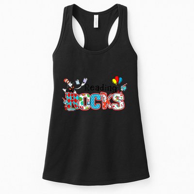 Reading Rocks Cat In Hat Womens Tank Top