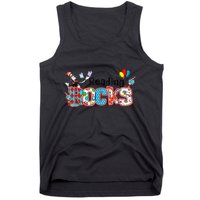 Reading Rocks Cat In Hat Tank Top