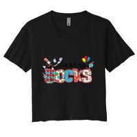 Reading Rocks Cat In Hat Crop Top