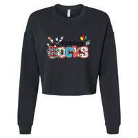 Reading Rocks Cat In Hat Cropped Pullover Crew