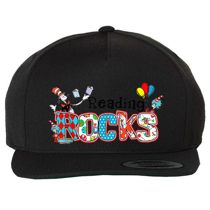 Reading Rocks Cat In Hat Wool Snapback Cap